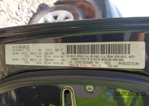 2016 Ram 1500 Slt из США, поврежденный, VIN 1C6RR6GT5GS256950